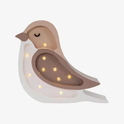 Westwing Kids Handmade LED Lamp Bird Mini with Timer Function and Remote Control, Dimmable