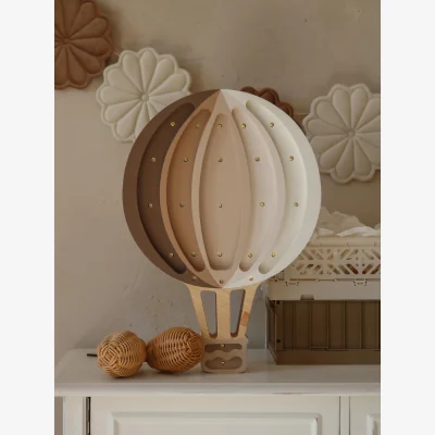 Westwing Kids Handmade LED Lamp Hot Air Baloon with Timer Function and Remote Control, Dimmable