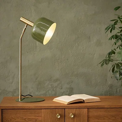 Atkin & Thyme Emma Table Lamp In Olive