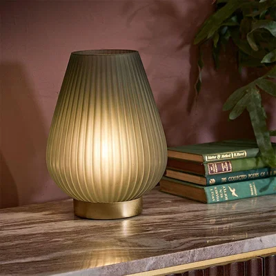 Atkin & Thyme Phoebe Table Lamp In Green