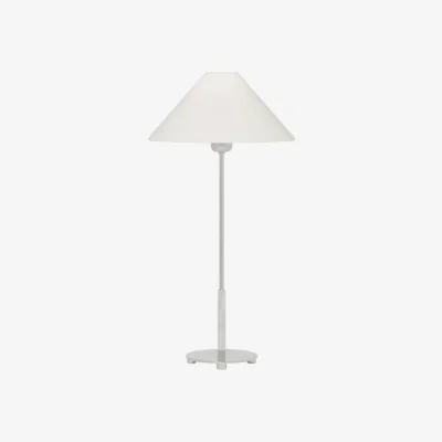 Andrew Martin Hackney Table Lamp Nickel, Light, Polished Nickel - Andrew Martin