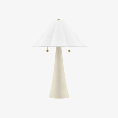 Andrew Martin Alana Table Lamp, Light, Brass/Neutral - Andrew Martin