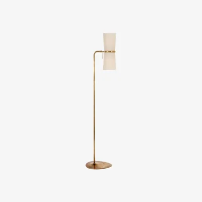 Andrew Martin Clarkson Floor Lamp Brass, Floor Lamp, Hand-Rubbed Antique Brass - Andrew Martin