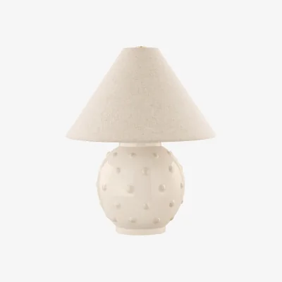 Andrew Martin Annabelle Table Lamp, Light, Brass/Neutral - Andrew Martin