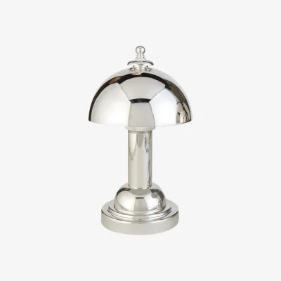 Andrew Martin Totie Table Lamp Nickel, Desk Lamp, Polished Nickel - Andrew Martin