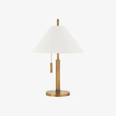 Andrew Martin Clic Table Lamp, Light, Brass - Andrew Martin