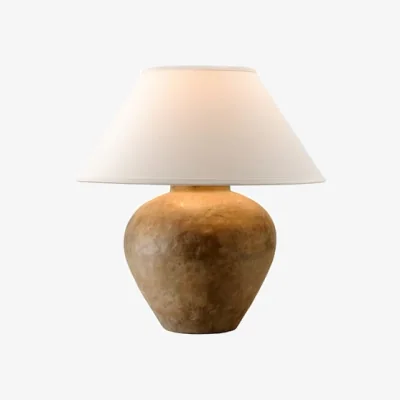Andrew Martin Calabria Table Lamp, Light, Brown - Andrew Martin