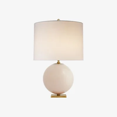 Andrew Martin Elsie Table Lamp Blush, Table Lamp, Blush (Cream Shade) - Andrew Martin