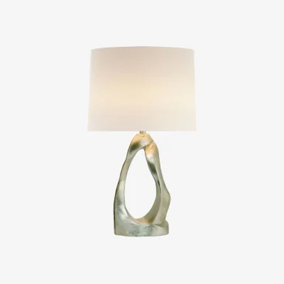 Andrew Martin Cannes Table Lamp Silver, Table Lamp, Burnished Silver Leaf - Andrew Martin