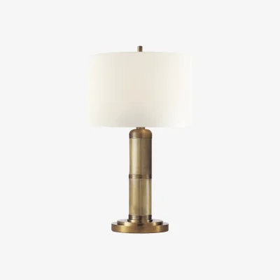 Andrew Martin Longacre Table Lamp Brass, Table Lamp, Tall, Hand-Rubbed Antique Brass - Andrew Martin