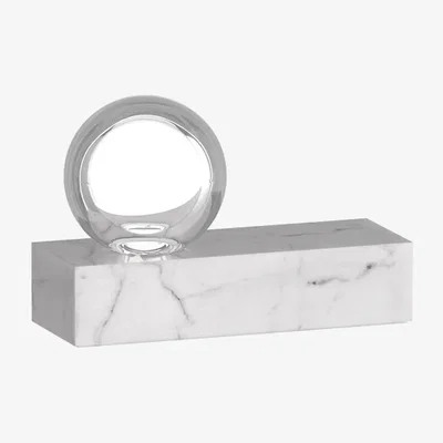 Andrew Martin Mina Table Lamp White, Table Lamp, White Marble - Andrew Martin