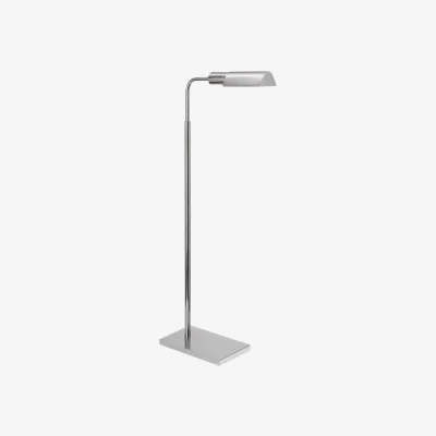 Andrew Martin Studio Floor Lamp Nickel, Floor Lamp, Polished Nickel - Andrew Martin