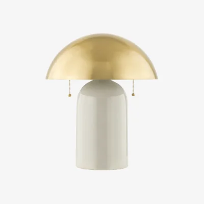 Andrew Martin Gaia Table Lamp, Light, Brass - Andrew Martin