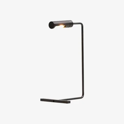 Andrew Martin Forma Desk Lamp, Nickel, Light, Burnished Nickel - Andrew Martin