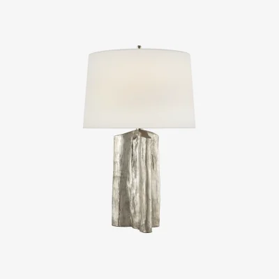 Andrew Martin Sierra Table Lamp Silver, Table Lamp, Burnished Silver Leaf - Andrew Martin