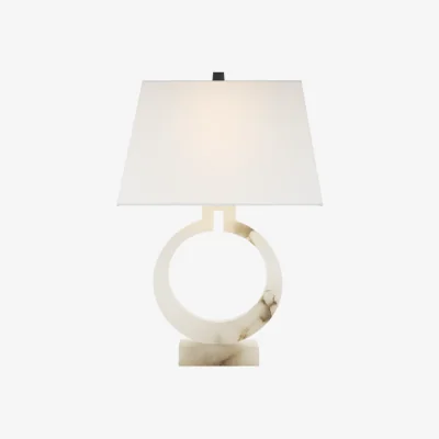 Andrew Martin Ring Form Table Lamp Alabaster, Table Lamp, Large - Andrew Martin