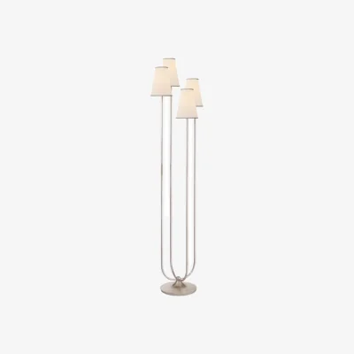 Andrew Martin Montreuil Floor Lamp Silver, Floor Lamp, Burnished Silver Leaf - Andrew Martin