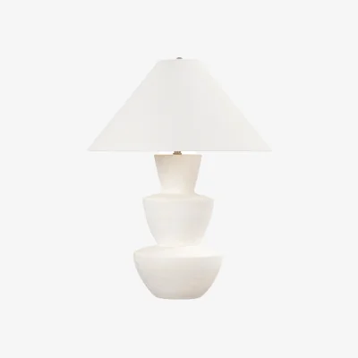 Andrew Martin Kamas Table Lamp, Light, White - Andrew Martin