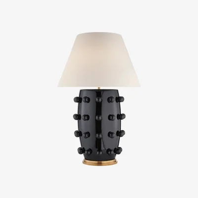 Andrew Martin Linden Table Lamp Black, Table Lamp, Medium - Andrew Martin