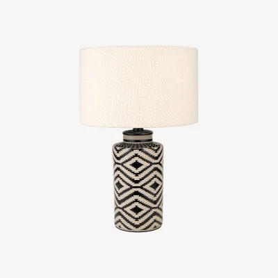 Arighi Bianchi Black & White Ikat Table Lamp