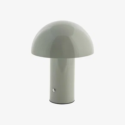 Barker and Stonehouse Sage Mushroom LED Lamp, Green Metal | Barker & Stonehouse