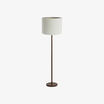 Barker and Stonehouse Dark Wood Effect Floor Lamp, Brown Metal | Barker & Stonehouse