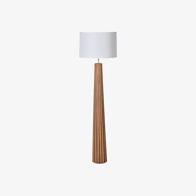 Barker and Stonehouse Fluted Wood Floor Lamp | Barker & Stonehouse