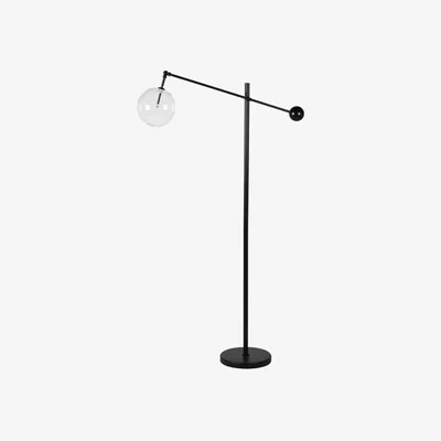 Barker and Stonehouse Black Glass Ball Floor Lamp Metal | Barker & Stonehouse