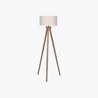 Barker and Stonehouse Natural Wood Tripod Floor Lamp, Neutral | Barker & Stonehouse