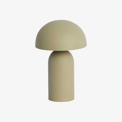 Barker and Stonehouse Matt Sage Mushroom Lamp, Green Metal | Barker & Stonehouse