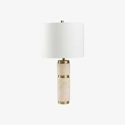 Barker and Stonehouse Travertine Table Lamp, Neutral | Barker & Stonehouse