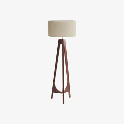 Barker and Stonehouse Retro Wooden Floor Lamp, Brown | Barker & Stonehouse