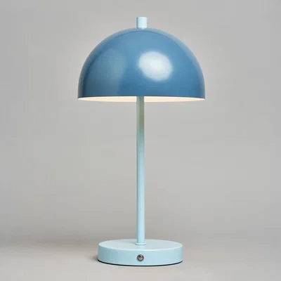 BHS.com Alesia Rechargeable Mushroom Table Lamp, Blue
