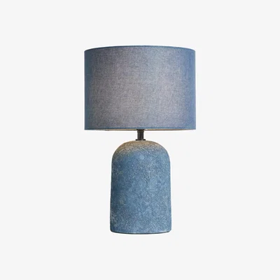 BHS.com Malmo Tall Domed Ceramic Table Lamp, Blue