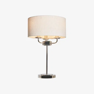 BHS.com Henry 3 Light Table Lamp, Nickel