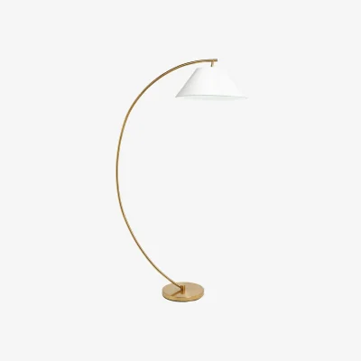 BHS.com Nellie Curved Floor Lamp, Satin Brass