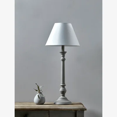 Cox and Cox Test Tall Turned Bedside Lamp
