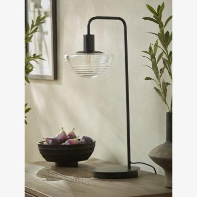 Cox and Cox Ribbed Crescent Table Lamp