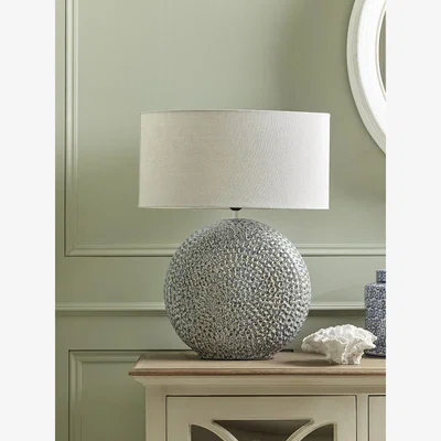 Cox and Cox Blue Spiral Table Lamp