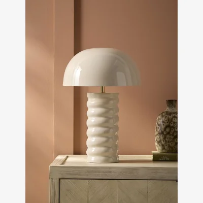Cox and Cox Twisted Enamel Table Lamp