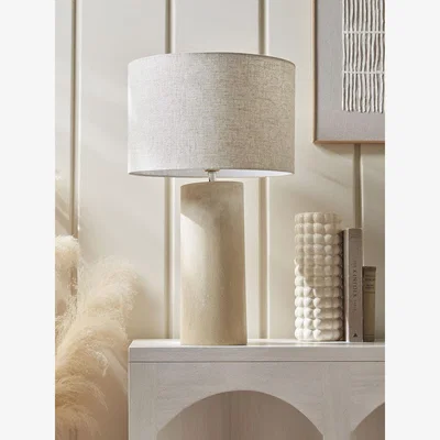 Cox and Cox Travertine Effect Table Lamp