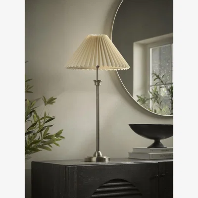 Cox and Cox Lucian Table Lamp - Vintage Pleat