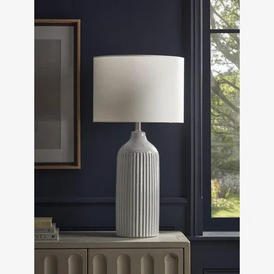 Cox and Cox Glazed Ribbed Table Lamp