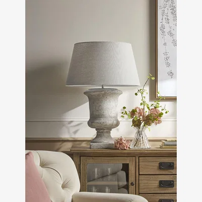 Cox and Cox Stone Urn Table Lamp