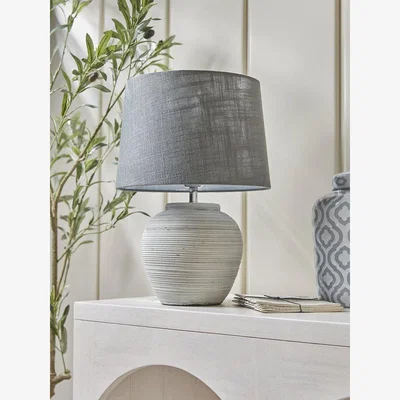 Cox and Cox Textured Stone Effect Table Lamp