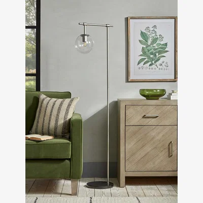 Cox and Cox Globe Floor Lamp - Nickle