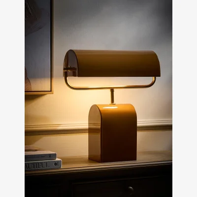 Cox and Cox Caramel Enamel Table Lamp
