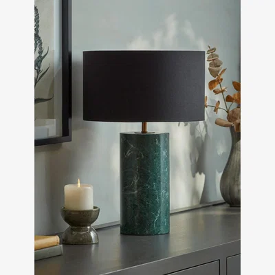 Cox and Cox Green Marble Table Lamp