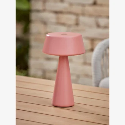 Cox and Cox Aldan Outdoor Table Lamp - Coral