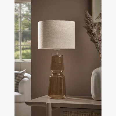 Cox and Cox Amber Glass Table Lamp